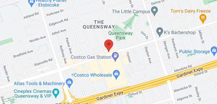 map of 826 THE QUEENSWAY